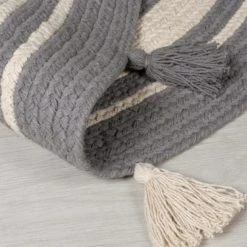 Dunelm Cotton Tassel Circle Rug Textured, Rugs, Plain -All Kids And Nursery Sales 2024 30731717 alt04