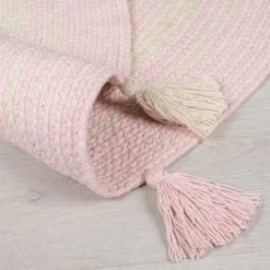 Dunelm Cotton Tassel Circle Rug Textured, Rugs, Plain -All Kids And Nursery Sales 2024 30731718 alt04