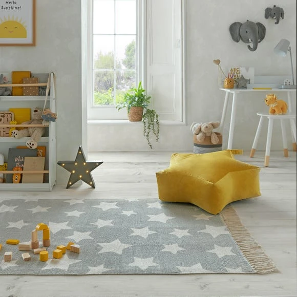 Dunelm Alma Stars Rug Rugs, Cotton, Kids 7 Dunelm Alma Stars Rug Rugs, Cotton, Kids - Image 7