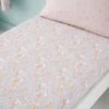 Dunelm Set of 2 Ditsy Bunny Pink 100% Cotton Fitted Sheets 15cm, Arts & Crafts, Light Pink