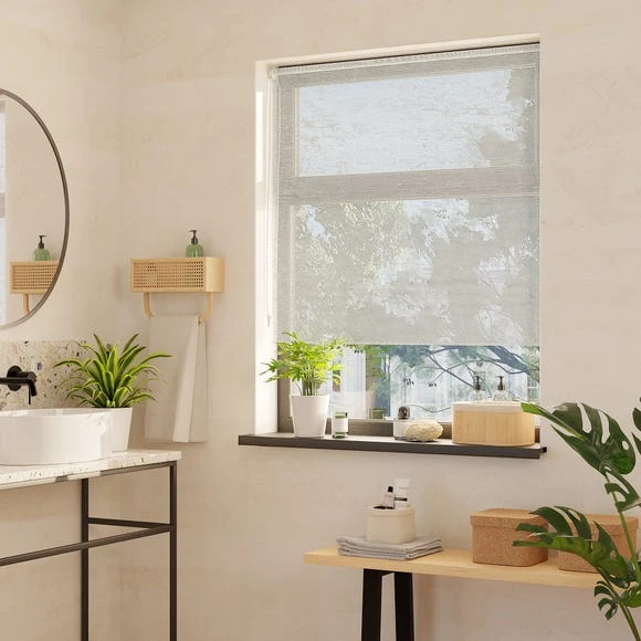 Dunelm Pollen Reducing White Sheer Roller Blind Linen, Plain, Roller Blinds 3 Dunelm Pollen Reducing White Sheer Roller Blind Linen, Plain, Roller Blinds - Image 3