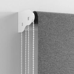 Dunelm Luna Grey Blackout and Pollen Reducing Double Roller Blind Polyester, Roller Blinds, Day and Night -All Kids And Nursery Sales 2024 30731928 alt04