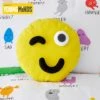 Dunelm Young Minds Choose Your Happy Cushion Kids Cushion, Polyester, 3D Effect
