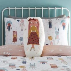 Dunelm Fashion Bunnies Cushion Cotton, Kids Cushion, Printed