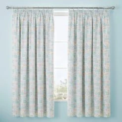 Disney Moana Blackout Pencil Pleat Curtains Cotton, MultiColoured, Patterned