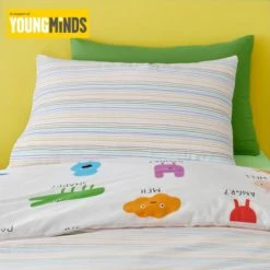Dunelm Young Minds Choose Your Happy 100% Cotton Reversible Duvet Cover and Pillowcase Set MultiColoured, Duvet Cover Sets, Patterned -All Kids And Nursery Sales 2024 30732466 alt05