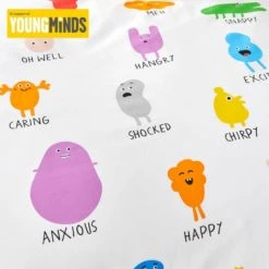 Dunelm Young Minds Choose Your Happy 100% Cotton Reversible Duvet Cover and Pillowcase Set MultiColoured, Duvet Cover Sets, Patterned -All Kids And Nursery Sales 2024 30732466 alt06