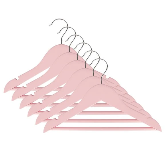 Dunelm Pack of 6 Kids Wooden Hangers Metal, Plain 10 Dunelm Pack of 6 Kids Wooden Hangers Metal, Plain - Image 10