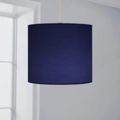 Dunelm Ava 20cm Drum Shade Contemporary, Plain, Light Shades