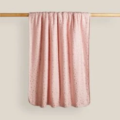 Dunelm Pink Heart Foil Printed Sherpa Blanket Hearts, Polyester, Blankets & Throws -All Kids And Nursery Sales 2024 30735605 alt02