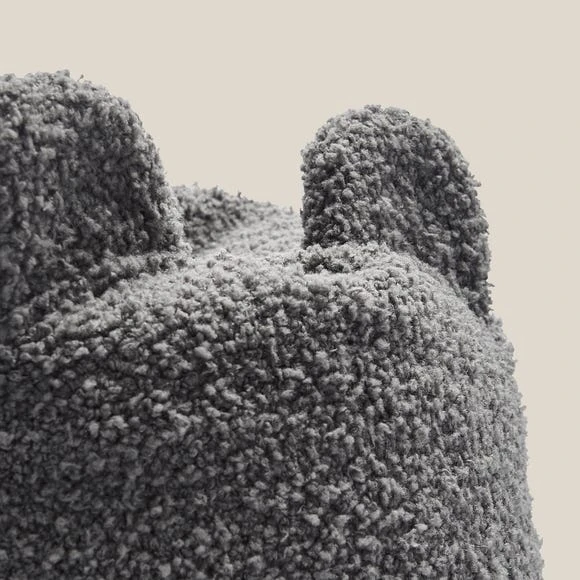 Dunelm Teddy Ear Charcoal Small Lounger Beanbags, Animals, Faux Fur 3 Dunelm Teddy Ear Charcoal Small Lounger Beanbags, Animals, Faux Fur - Image 3