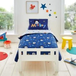 Disney Mickey Mouse 100% Cotton Reversible Duvet Cover and Pillowcase Set Animals, Duvet Cover Sets, Printed
