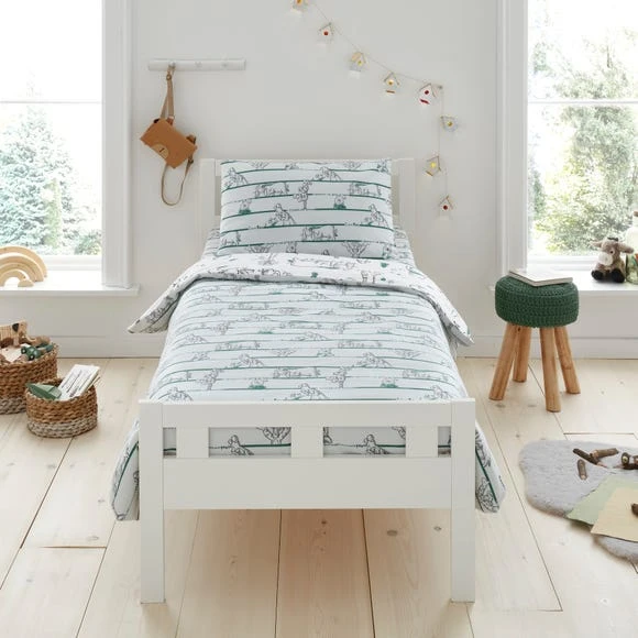 Disney Winnie the Pooh 100% Cotton Reversible Duvet Cover and Pillowcase Set Duvet Cover Sets, Kids, Natural (Grey) 2 Disney Winnie the Pooh 100% Cotton Reversible Duvet Cover and Pillowcase Set Duvet Cover Sets, Kids, Natural (Grey) - Image 2