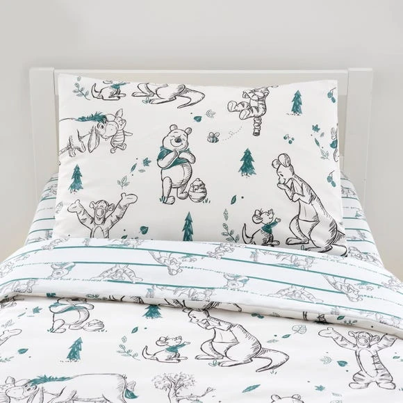 Disney Winnie the Pooh 100% Cotton Reversible Duvet Cover and Pillowcase Set Duvet Cover Sets, Kids, Natural (Grey) 3 Disney Winnie the Pooh 100% Cotton Reversible Duvet Cover and Pillowcase Set Duvet Cover Sets, Kids, Natural (Grey) - Image 3
