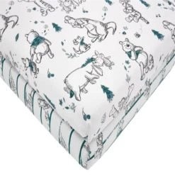 Disney Winnie the Pooh 100% Cotton Fitted Sheet Twin Pack Kids, Animals, Printed