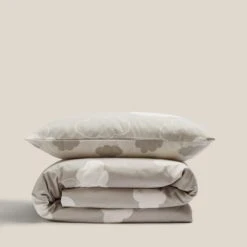 Dunelm Cloud 100% Brushed Cotton Reversible Duvet Cover and Pillowcase Set Printed, Duvet Cover Sets, Light Grey -All Kids And Nursery Sales 2024 30737931 alt03