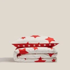 Dunelm Red Stars 100% Brushed Cotton Reversible Duvet Cover and Pillowcase Set Duvet Cover Sets, Printed, White 8 Dunelm Red Stars 100% Brushed Cotton Reversible Duvet Cover and Pillowcase Set Duvet Cover Sets, Printed, White -All Kids And Nursery Sales 2024 30737933 alt03