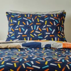 Dunelm Abstract Blocks Single Duvet Cover and Pillowcase Set Reversible, Geometric, Duvet Cover Sets -All Kids And Nursery Sales 2024 30744149 alt03