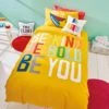 Born To Be You 100% Organic Cotton Duvet Cover and Pillowcase Set Patterned, Duvet Cover Sets, Reversible
