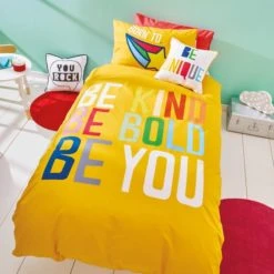 Born To Be You 100% Organic Cotton Duvet Cover and Pillowcase Set Patterned, Duvet Cover Sets, Reversible