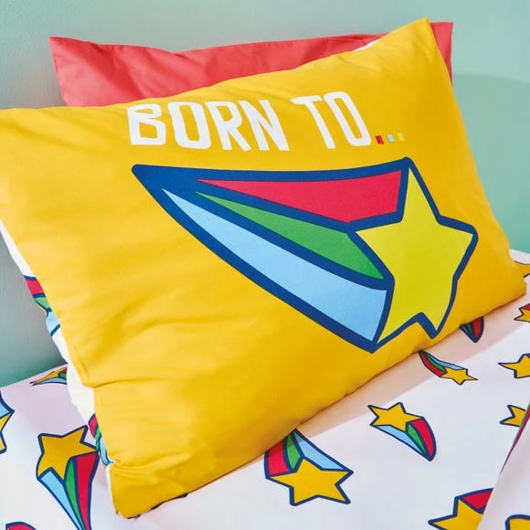 Born To Be You 100% Organic Cotton Duvet Cover and Pillowcase Set Patterned, Duvet Cover Sets, Reversible 2 Born To Be You 100% Organic Cotton Duvet Cover and Pillowcase Set Patterned, Duvet Cover Sets, Reversible - Image 2