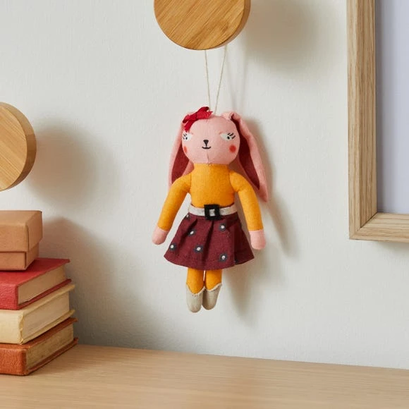 Dunelm Mini Fashion Pink Bunny Kids, Cotton, Animals 1 Dunelm Mini Fashion Pink Bunny Kids, Cotton, Animals