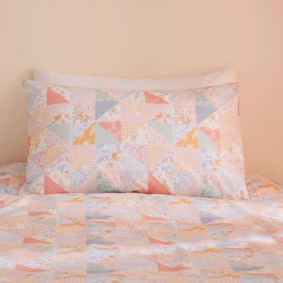 Dunelm Country Patchwork 100% Cotton Twin Duvet Cover and Pillowcase Set Floral, Reversible, MultiColoured 5 Dunelm Country Patchwork 100% Cotton Twin Duvet Cover and Pillowcase Set Floral, Reversible, MultiColoured - Image 5
