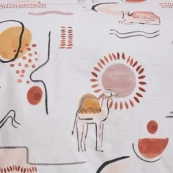 Dunelm Boho Desert 100% Cotton Duvet Cover and Pillowcase Set Pink, Kids, Abstract -All Kids And Nursery Sales 2024 30747300 alt04