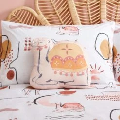 Dunelm Boho Desert Camel Cushion Cotton, Abstract, Kids Cushion