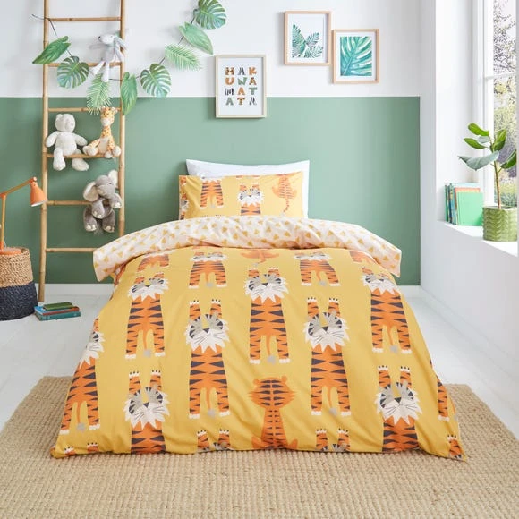 Dunelm Rainforest Friends 100% Cotton Twin Pack Duvet Cover and Pillowcase Set Kids, Duvet Cover Sets, MultiColoured 2 Dunelm Rainforest Friends 100% Cotton Twin Pack Duvet Cover and Pillowcase Set Kids, Duvet Cover Sets, MultiColoured - Image 2