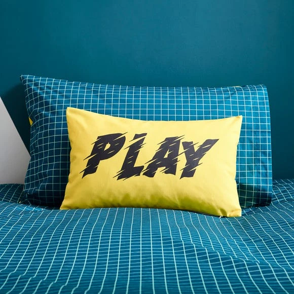 Dunelm Game On Cushion Text, Kids Cushion, Polyester 2 Dunelm Game On Cushion Text, Kids Cushion, Polyester - Image 2