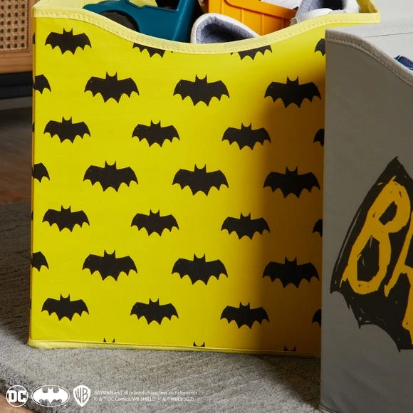 Batman Pack of 2 Storage Cubes Polyester, Cube Storage, Folding 2 Batman Pack of 2 Storage Cubes Polyester, Cube Storage, Folding - Image 2