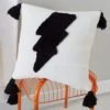 Dunelm Tufted Lightning Bolt Cushion Kids Cushion, Geometric, Cotton
