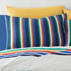 Dunelm Retro Stripe 100% Cotton Duvet Cover and Pillowcase Set Striped, Reversible, MultiColoured 9 Dunelm Retro Stripe 100% Cotton Duvet Cover and Pillowcase Set Striped, Reversible, MultiColoured -All Kids And Nursery Sales 2024 30747607 alt03