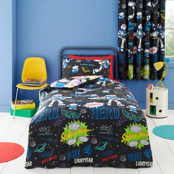 Disney Buzz Lightyear Duvet Cover and Pillowcase Set MultiColoured, Kids, Reversible 1 Disney Buzz Lightyear Duvet Cover and Pillowcase Set MultiColoured, Kids, Reversible