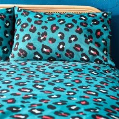 Style Lab Leopard Teal and Coral Duvet Cover and Pillowcase Set Duvet Cover Sets, Reversible, Teal (Green) 12 Style Lab Leopard Teal and Coral Duvet Cover and Pillowcase Set Duvet Cover Sets, Reversible, Teal (Green) -All Kids And Nursery Sales 2024 30749071 alt05