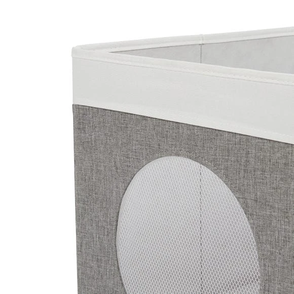 Dunelm Circle Mesh Grey Foldable Box Fabric, Storage Boxes, Polyester 4 Dunelm Circle Mesh Grey Foldable Box Fabric, Storage Boxes, Polyester - Image 4
