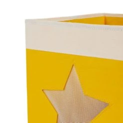 Dunelm Star Mesh Ochre Foldable Box Fabric, Polyester, Kids -All Kids And Nursery Sales 2024 30753857 alt03