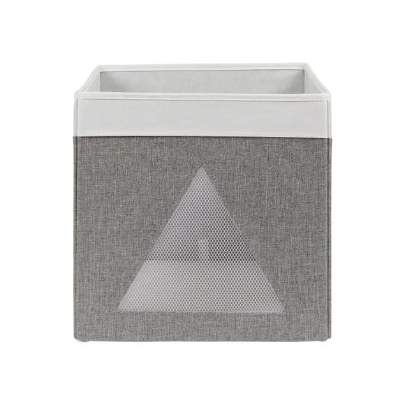 Dunelm Triangle Mesh Grey Foldable Box Storage Boxes, Polyester, Fabric 2 Dunelm Triangle Mesh Grey Foldable Box Storage Boxes, Polyester, Fabric - Image 2