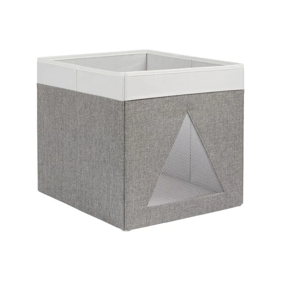 Dunelm Triangle Mesh Grey Foldable Box Storage Boxes, Polyester, Fabric 3 Dunelm Triangle Mesh Grey Foldable Box Storage Boxes, Polyester, Fabric - Image 3