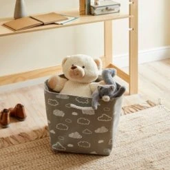 Dunelm Cloud Storage Basket Grey Kids, Storage Baskets, Fabric