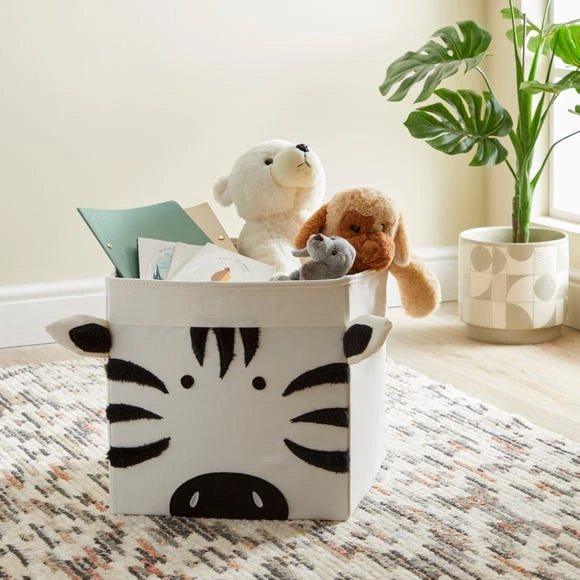 Dunelm Zebra Felt Foldable Box Kids, Animals, Folding 1 Dunelm Zebra Felt Foldable Box Kids, Animals, Folding