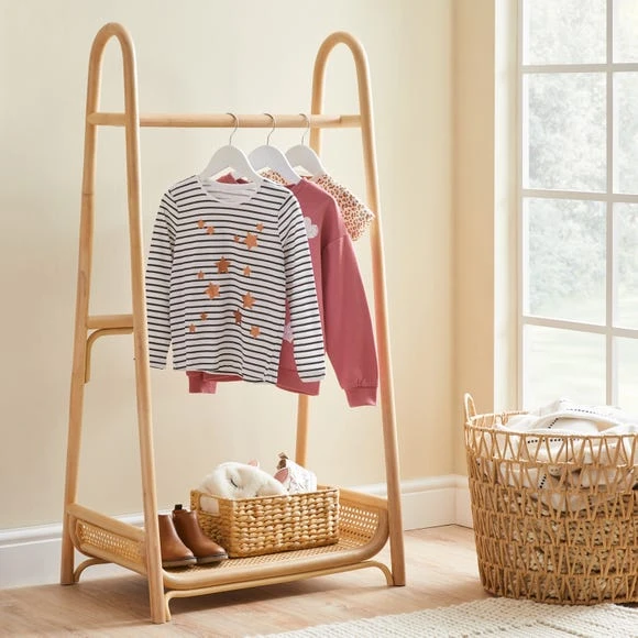 Dunelm Kids Rattan Cane Clothes Rail Clothes Rails 1 Dunelm Kids Rattan Cane Clothes Rail Clothes Rails