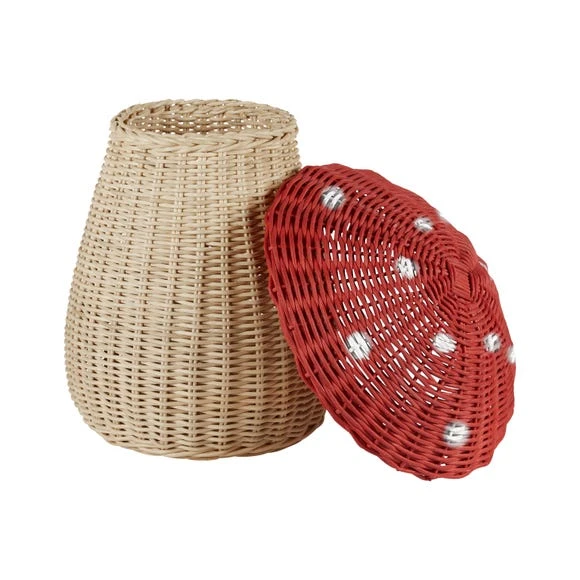 Dunelm Toadstool Red Storage Basket Kids, Animals, Rattan 3 Dunelm Toadstool Red Storage Basket Kids, Animals, Rattan - Image 3