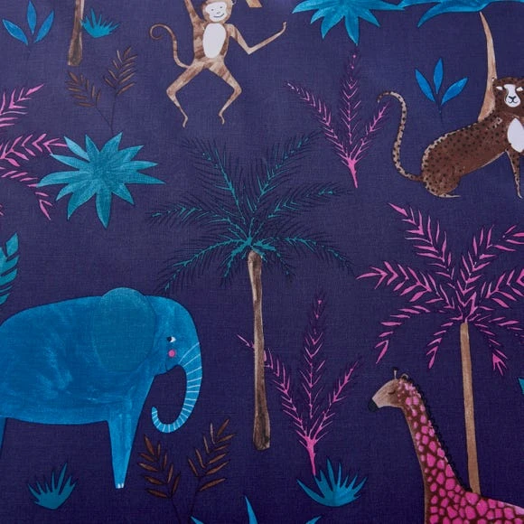 Dunelm Jungle Friends Reversible Duvet Cover and Pillowcase Set Kids, Duvet Cover Sets, Polycotton 5 Dunelm Jungle Friends Reversible Duvet Cover and Pillowcase Set Kids, Duvet Cover Sets, Polycotton - Image 5