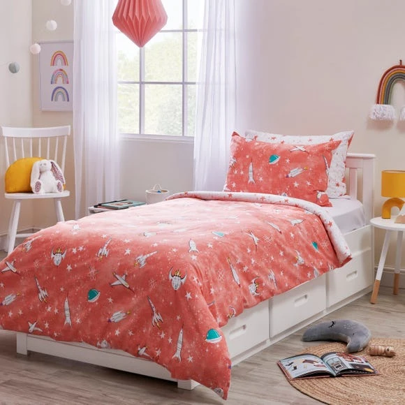 Dunelm Space Explorer Reversible Duvet Cover and Pillowcase Set Duvet Cover Sets, Kids, MultiColoured 1 Dunelm Space Explorer Reversible Duvet Cover and Pillowcase Set Duvet Cover Sets, Kids, MultiColoured