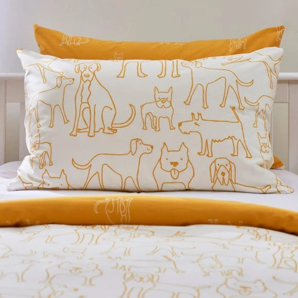Dunelm Doodle Dogs Reversible Duvet Cover and Pillow Set Polycotton, Duvet Cover Sets, MultiColoured 4 Dunelm Doodle Dogs Reversible Duvet Cover and Pillow Set Polycotton, Duvet Cover Sets, MultiColoured - Image 4