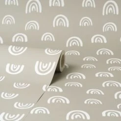 Dunelm Neutral Rainbow Wallpaper Kids, Paper, Made in the UK -All Kids And Nursery Sales 2024 30757425 alt02