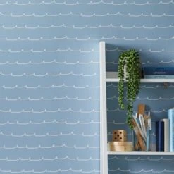 Dunelm Wave Wallpaper Made in the UK, Kids, Paper -All Kids And Nursery Sales 2024 30757427 alt04