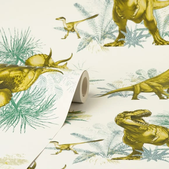 Natural History Museum All About Dinosaurs White Wallpaper Paper, Made in the UK, Animals 3 Natural History Museum All About Dinosaurs White Wallpaper Paper, Made in the UK, Animals - Image 3